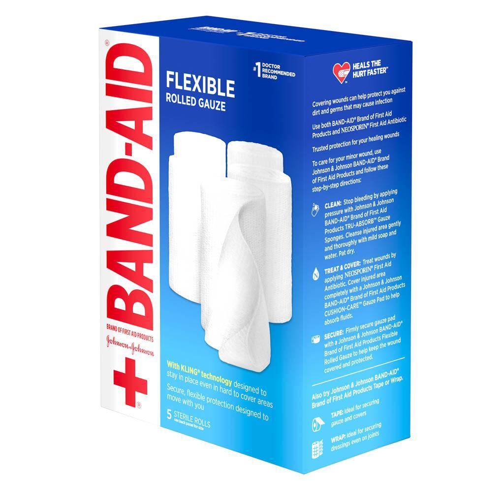 Band Aid Flexible Rolled Gauze 3" x 2.5 yd