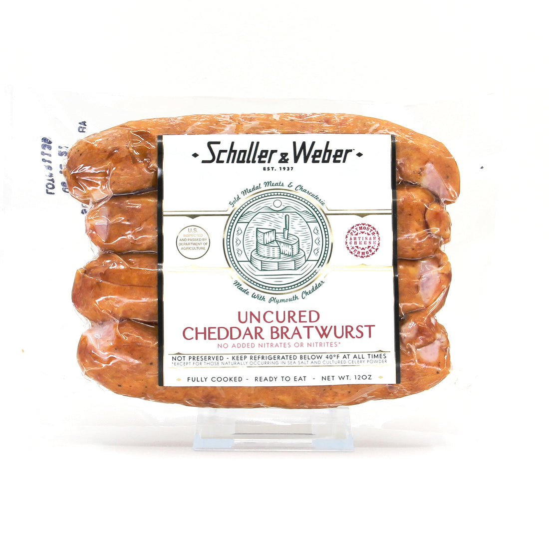 Schaller & Weber Cheddar Bratwurst 12 oz