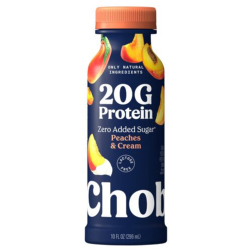 Chobani 20g Protein Peaches & Cream Greek Yogurt Drink  10 oz