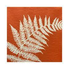 Francoise Paviot Orange Fern Dinner Napkin 20 Ct