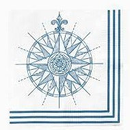 Sophisti Plate Nautical Cocktail Napkin 20 Ct