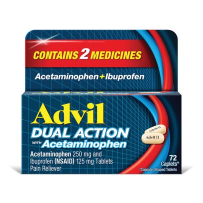 Advil Dual Action with Acetaminophen  36 ct