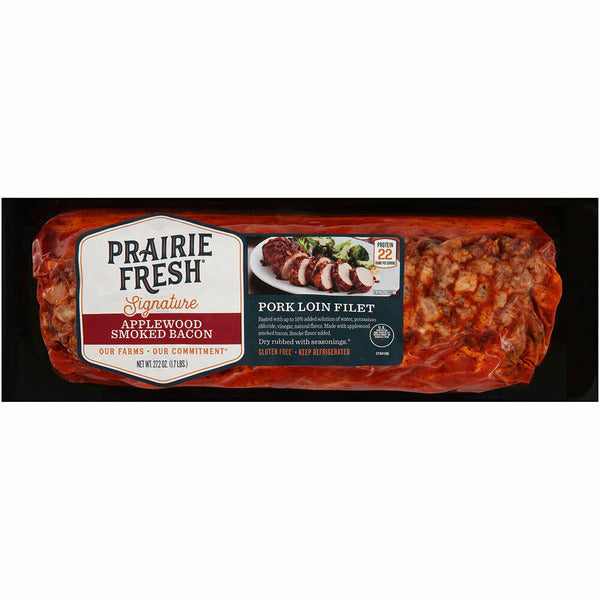 Frozen Prairie Fresh Applewood Smoked Bacon Pork Tenderloin 18.4 oz