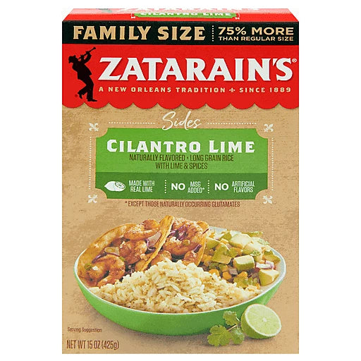 Zatarain's Family Size Cilantro Lime Rice  15 oz