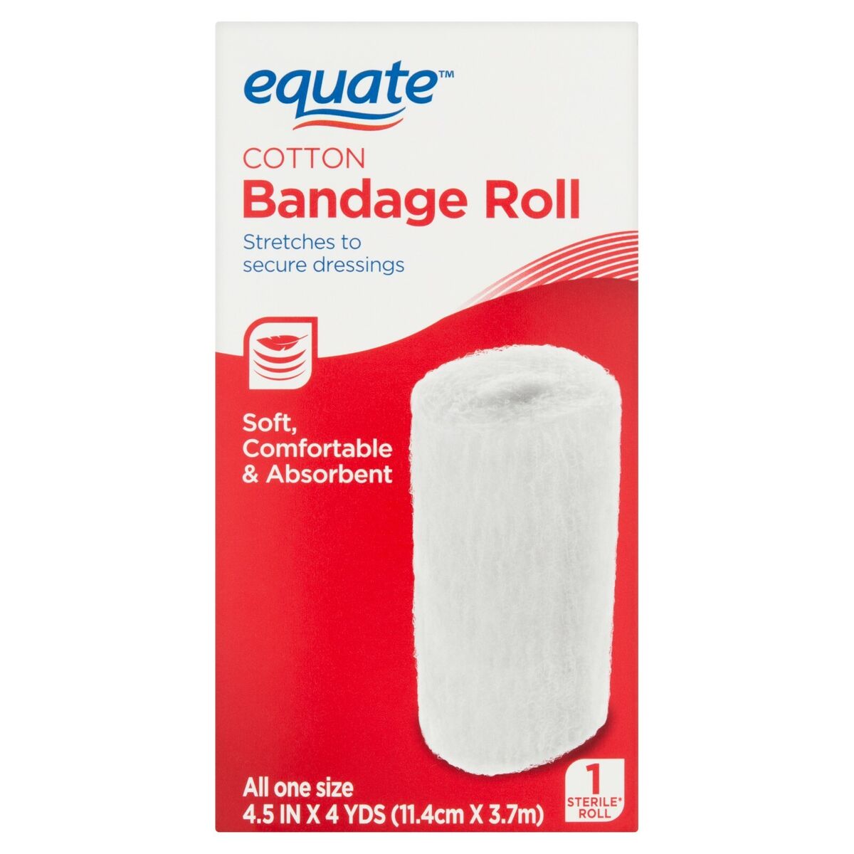 Equate Cotton Bandage Roll 4.5" x 4 Yards