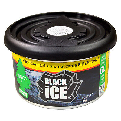 Little Trees Fiber Can Car Air Freshener Black Ice 30g