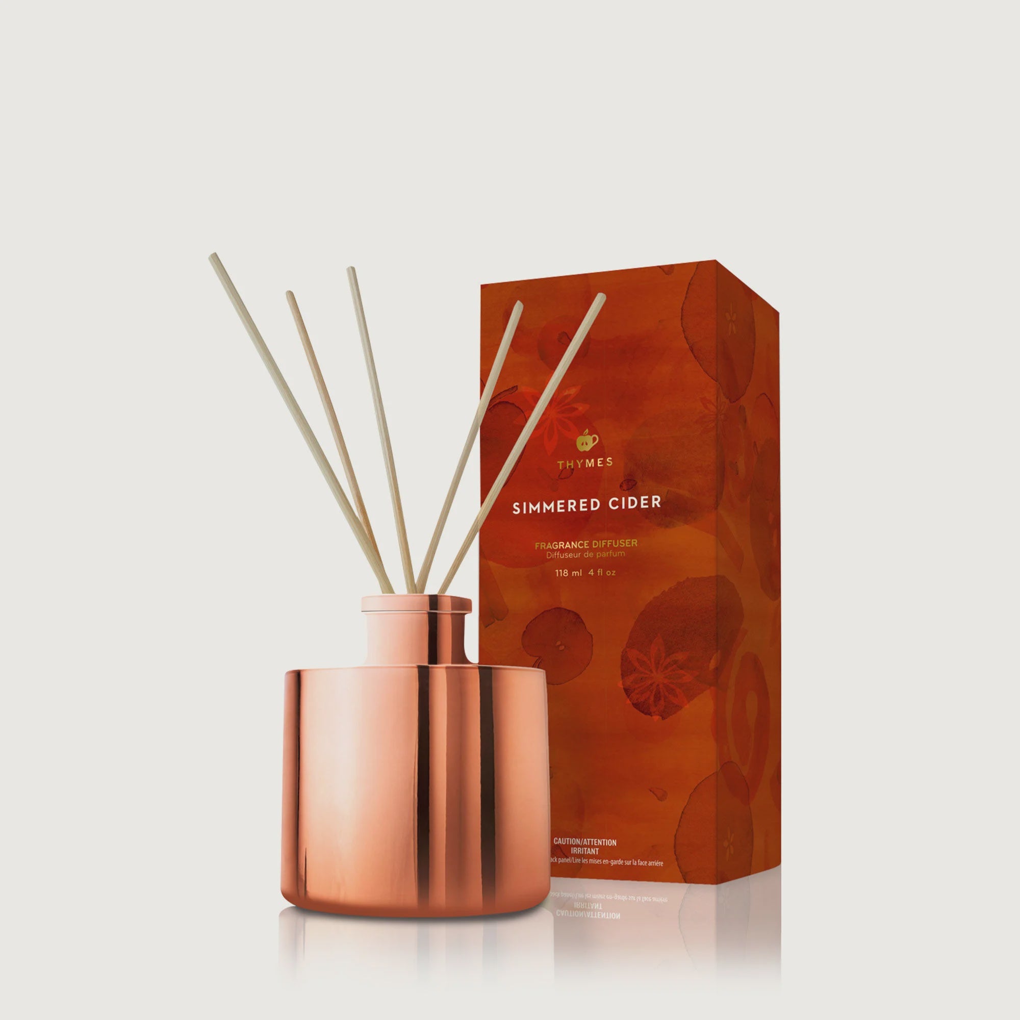 Thymes Petite Reed Diffuser Simmered Cider 4 oz