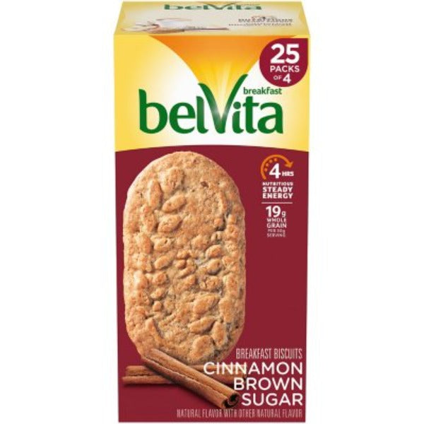 Belvita Breakfast Biscuits Cinnamon Brown Sugar Value Pack 25 ct