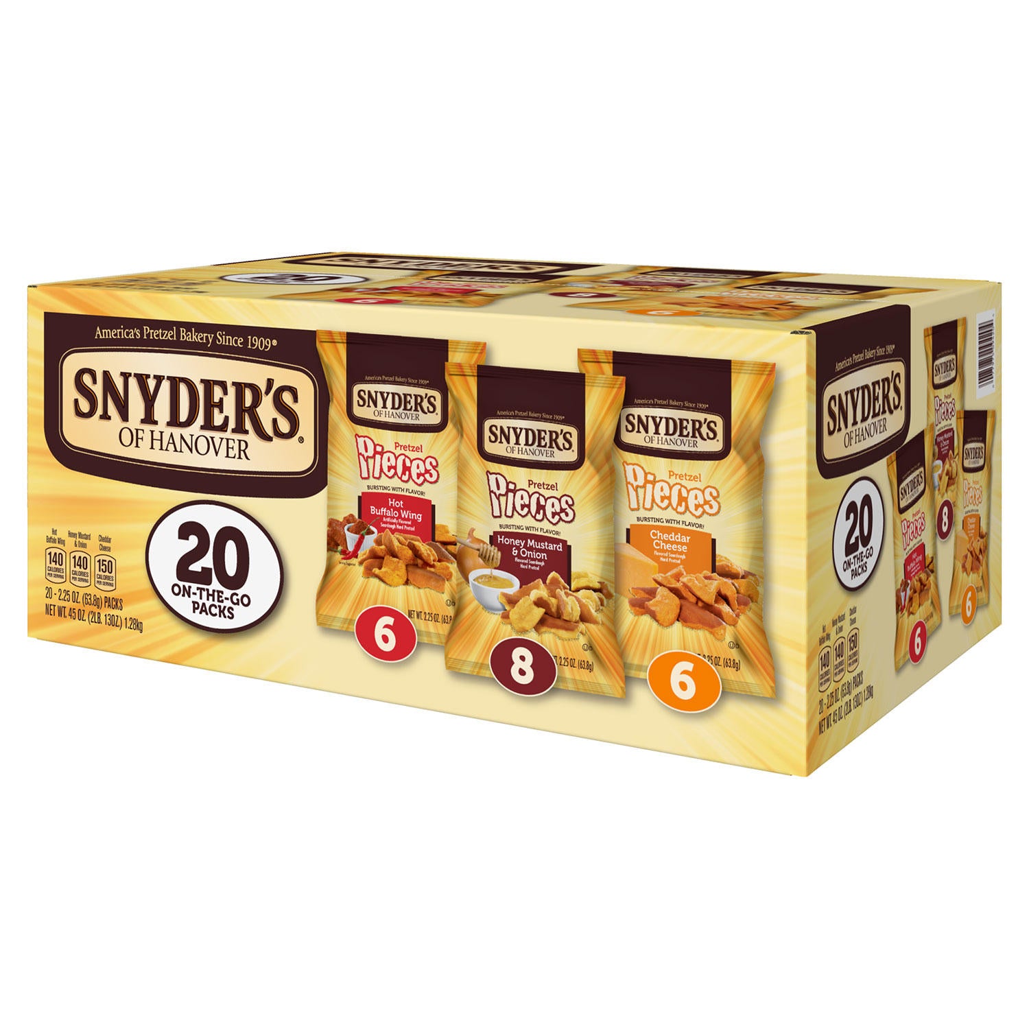 Snyder's Pretzel Pieces Variety Pack 20 ct