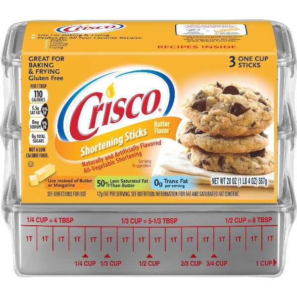 Crisco Butter Flavor Shortening Sticks 20 oz