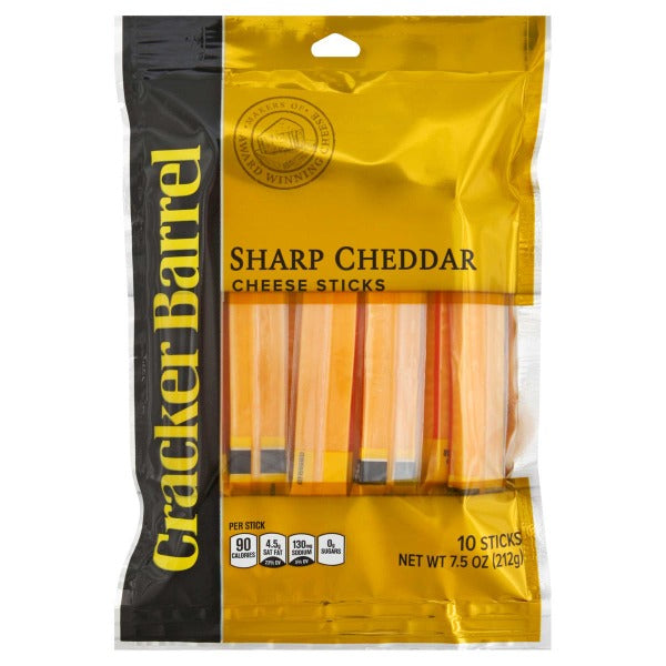 Cracker Barrel Sharp Cheddar Cheese Sticks 10 ct