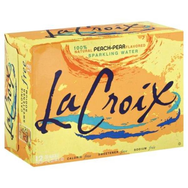 LaCroix Sparkling Water Peach Pear 12 oz 12 ct