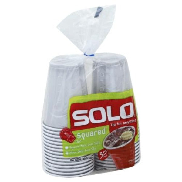 Solo Squared Plastic Cups 18 oz 30 ct