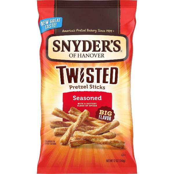 Snyder's Twisted Seasoned Pretzel Sticks  12  oz