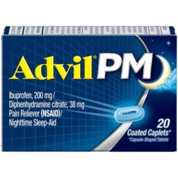 Advil PM Coated Caplets 200mg 20 ct