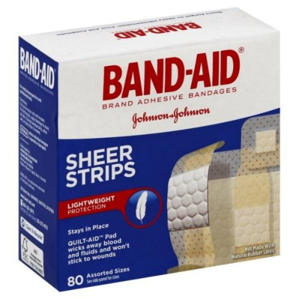 Band Aid Tru Stay Sheer Assorted Sizes 80 ct