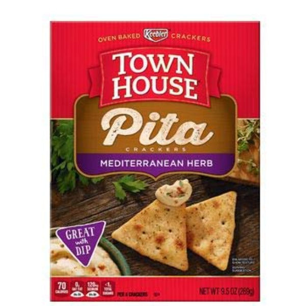 Keebler Town House Pita Crackers Mediterranean Herb 9.5 oz