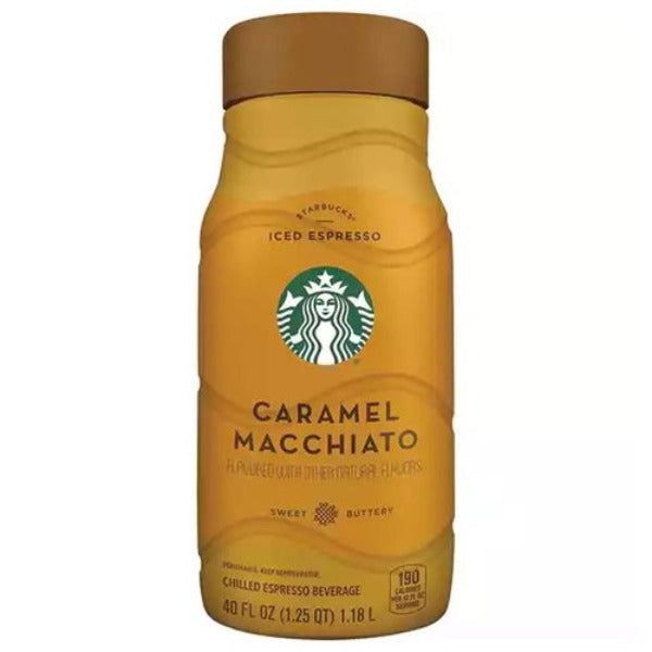 Starbucks Iced Espresso Caramel Macchiato Beverage 40 oz