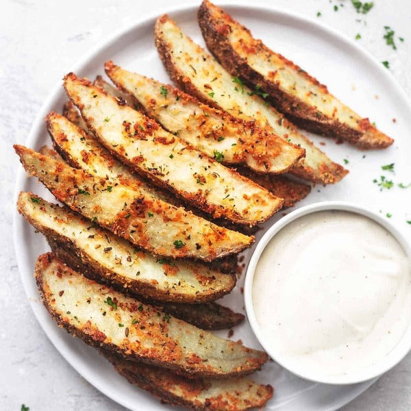 Parmesan Garlic Potato Wedges - 2 servings