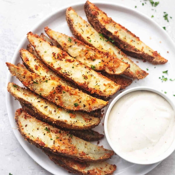 Parmesan Garlic Potato Wedges - 4 servings