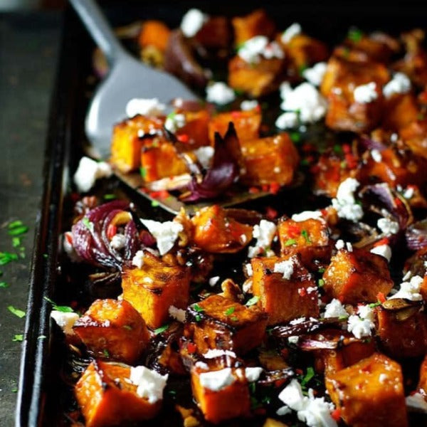 Roast Butternut Squash with Maple Chili and Feta - 4 serving