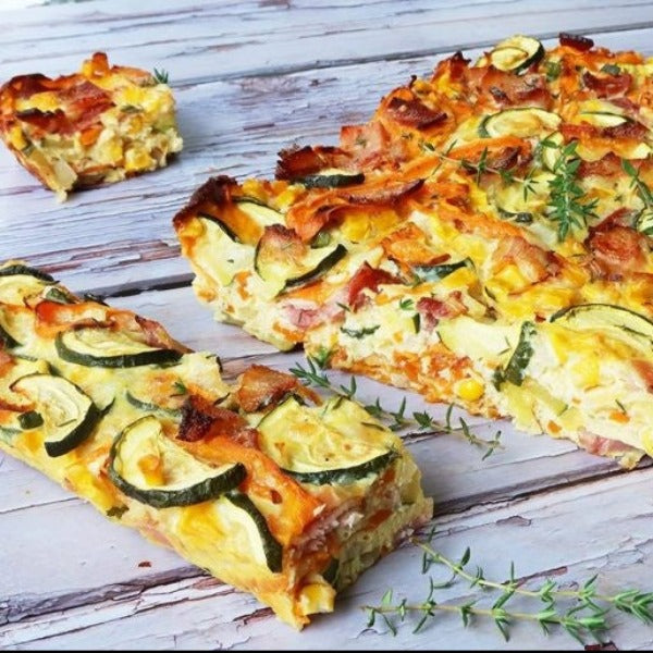 Zucchini Bacon  Corn Slice- 2 servings