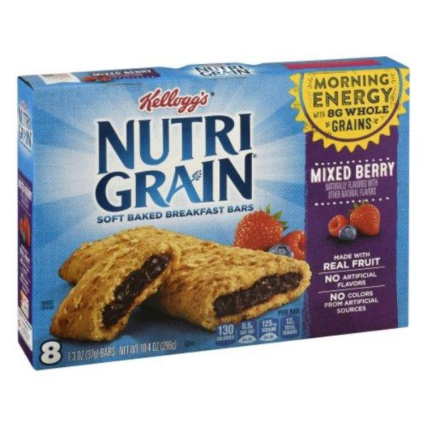 Kellogg's Nutri Grain Soft Baked Breakfast Bars Mixed Berry 8 ct