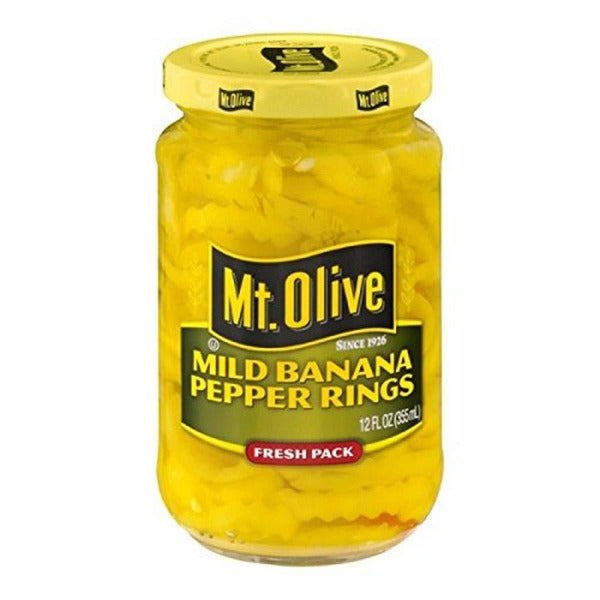 Mt Olive Mild Banana Pepper Rings 12 oz