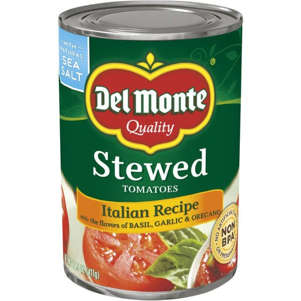 Del Monte Stewed Tomatoes Italian Recipe 14.5 oz