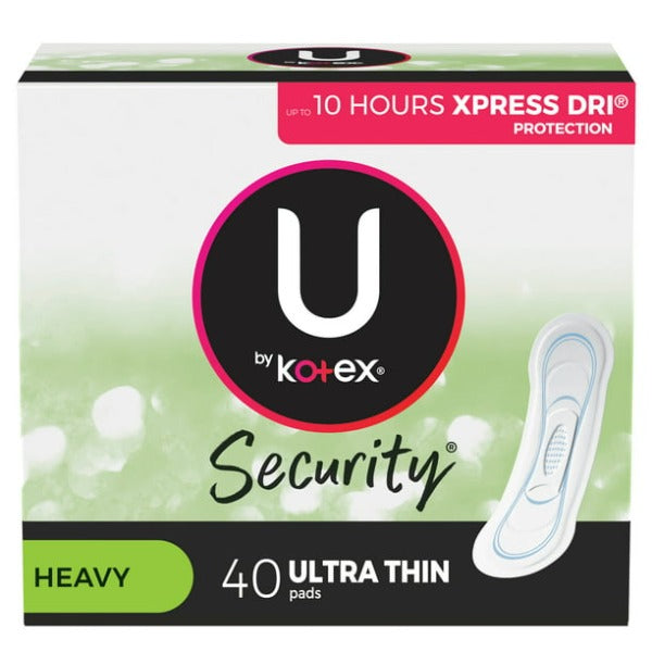 U by Kotex Security Ultra Thin Long Pads 40 ct