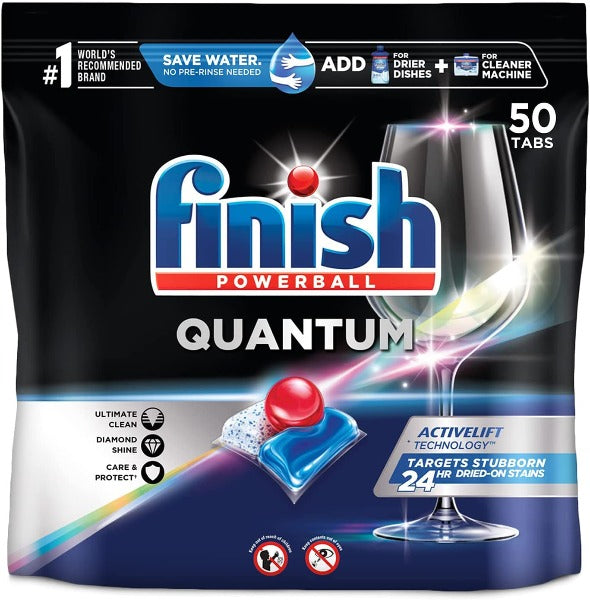 Finish Powerball Quantum Dishwasher Detergent Tabs 50 ct