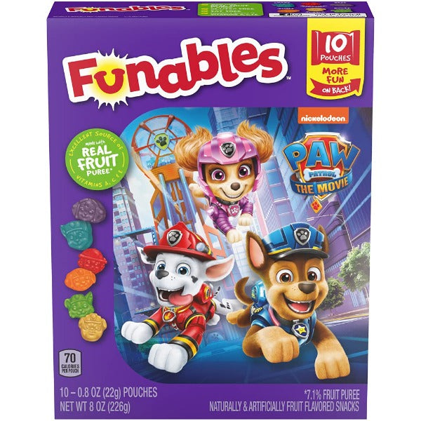 Funables Paw Patrol Fruit Flavored Snacks 10 ct