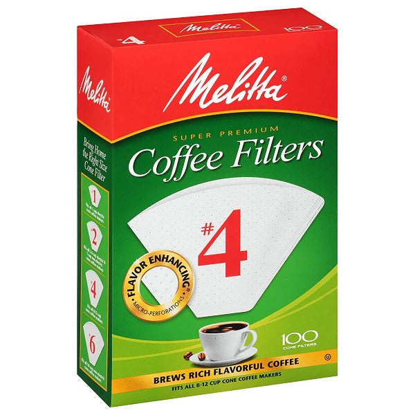 Melitta #4 Cone Coffee Filters 100 ct