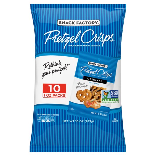 Snack Factory Pretzel Crisps Original Pack 1 oz 10 ct