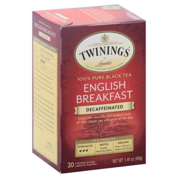 Twinings English Breakfast Decaffeinated Tea 20 ct