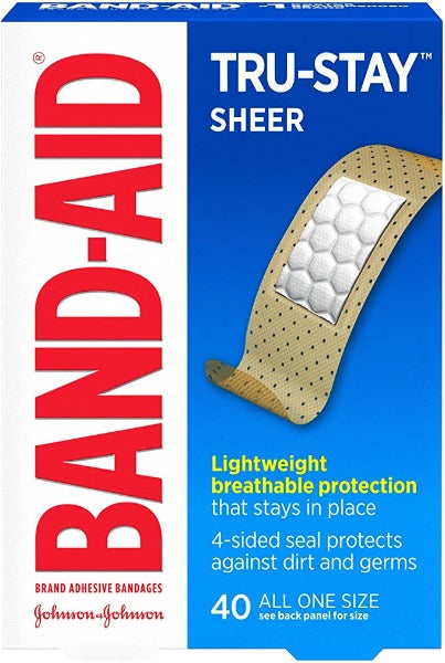 Band Aid Tru-Stay Sheer 40 ct