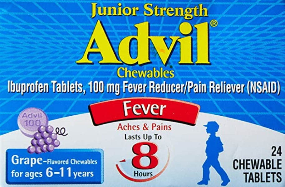 Advil Junior Strength Chewables Grape 24 ct