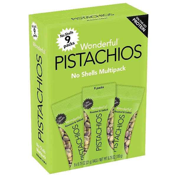 Wonderful Pistachios No Shells Multipack 9 ct