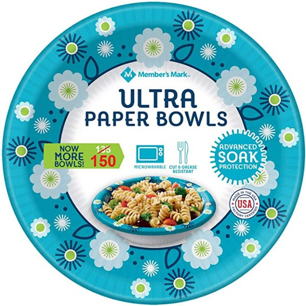 Member's Mark Ultra Paper Bowls 20 oz 150 ct