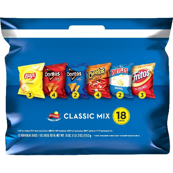 Frito Lay Variety Pack Classic Mix 18 ct