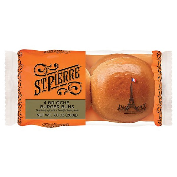 St. Pierre Brioche Burger Buns 7 oz 4 ct