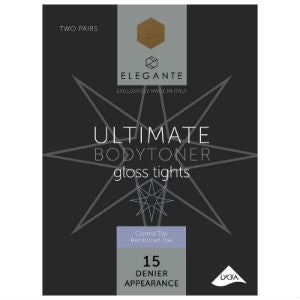 Elegante Ultimate Bodytoner Gloss Tights Bronze Glow 2pk