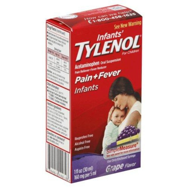 Infants' Tylenol Pain & Fever Grape 1 fl oz