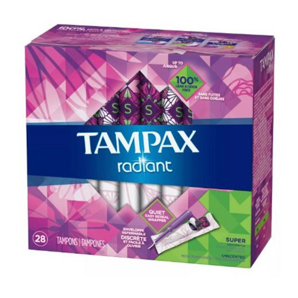 Tampax Radiant Super Tampons 28 ct