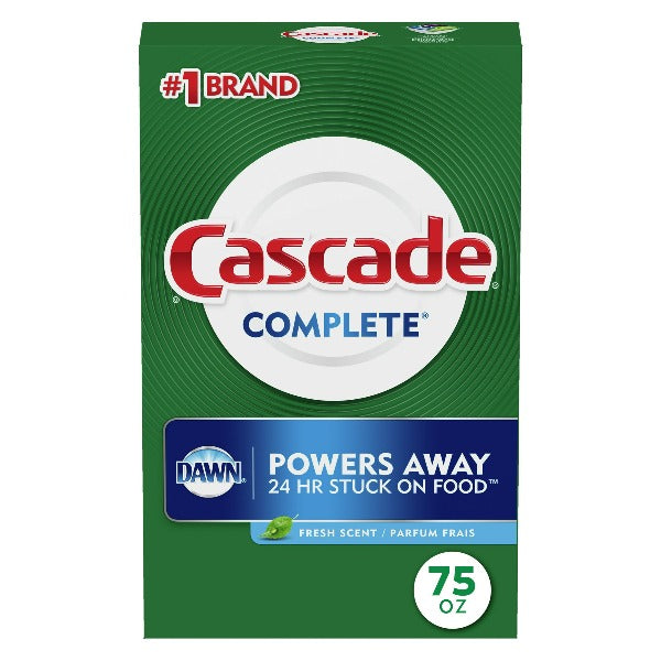 Cascade Complete Powder Dishwasher Detergent Fresh Scent 75 oz