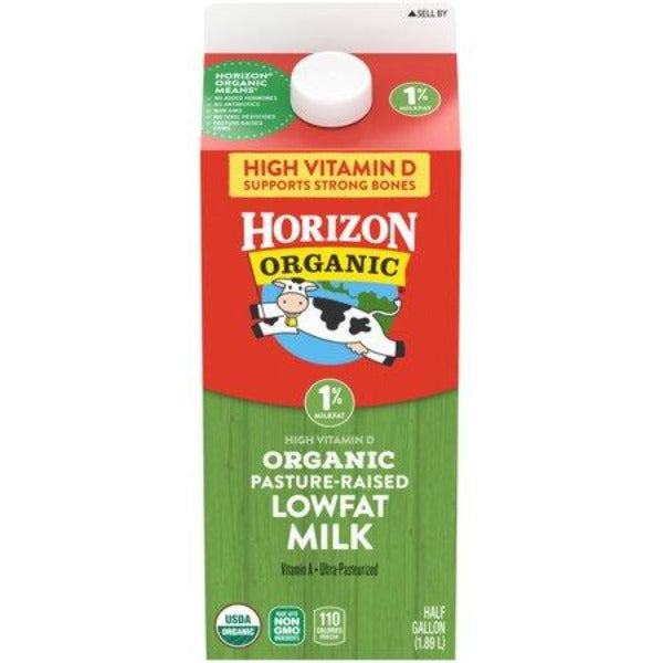 Horizon Organic 1% Lowfat Milk Half Gallon