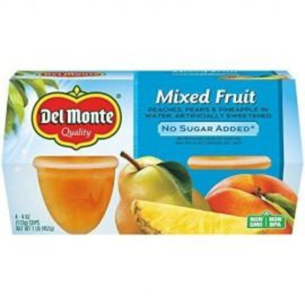 Del Monte Mixed Fruit No Sugar Added 4 ct 4 oz cups