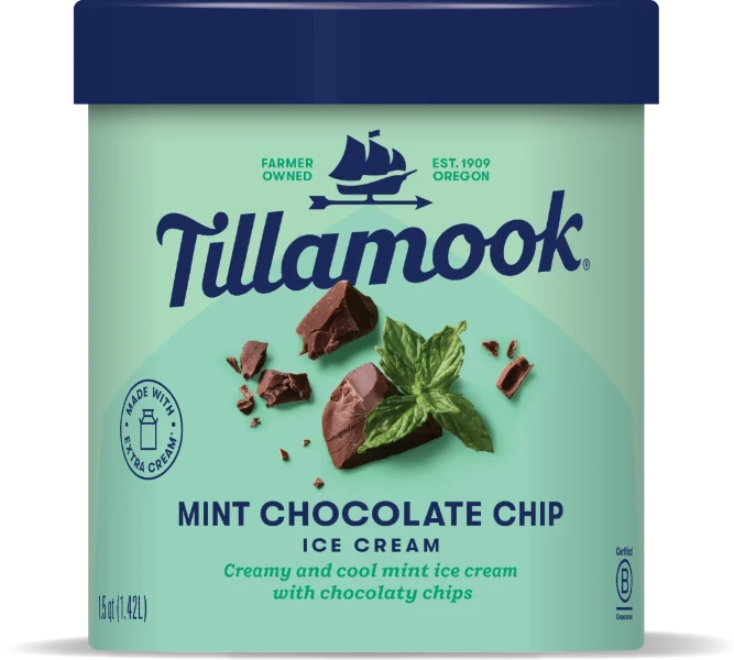 Tillamook Mint Chocolate Chip Ice Cream 48 oz