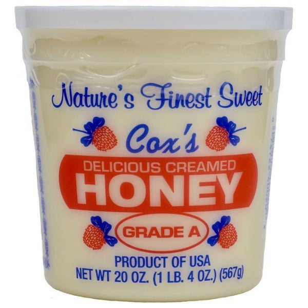 Cox's Raw Creamed Honey 20 oz