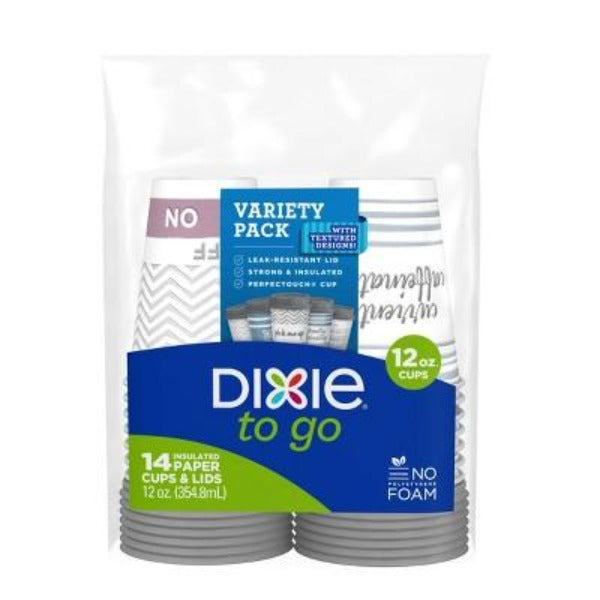 Dixie To Go PerfecTouch Insulated Beverage Cup 12 oz 14 count